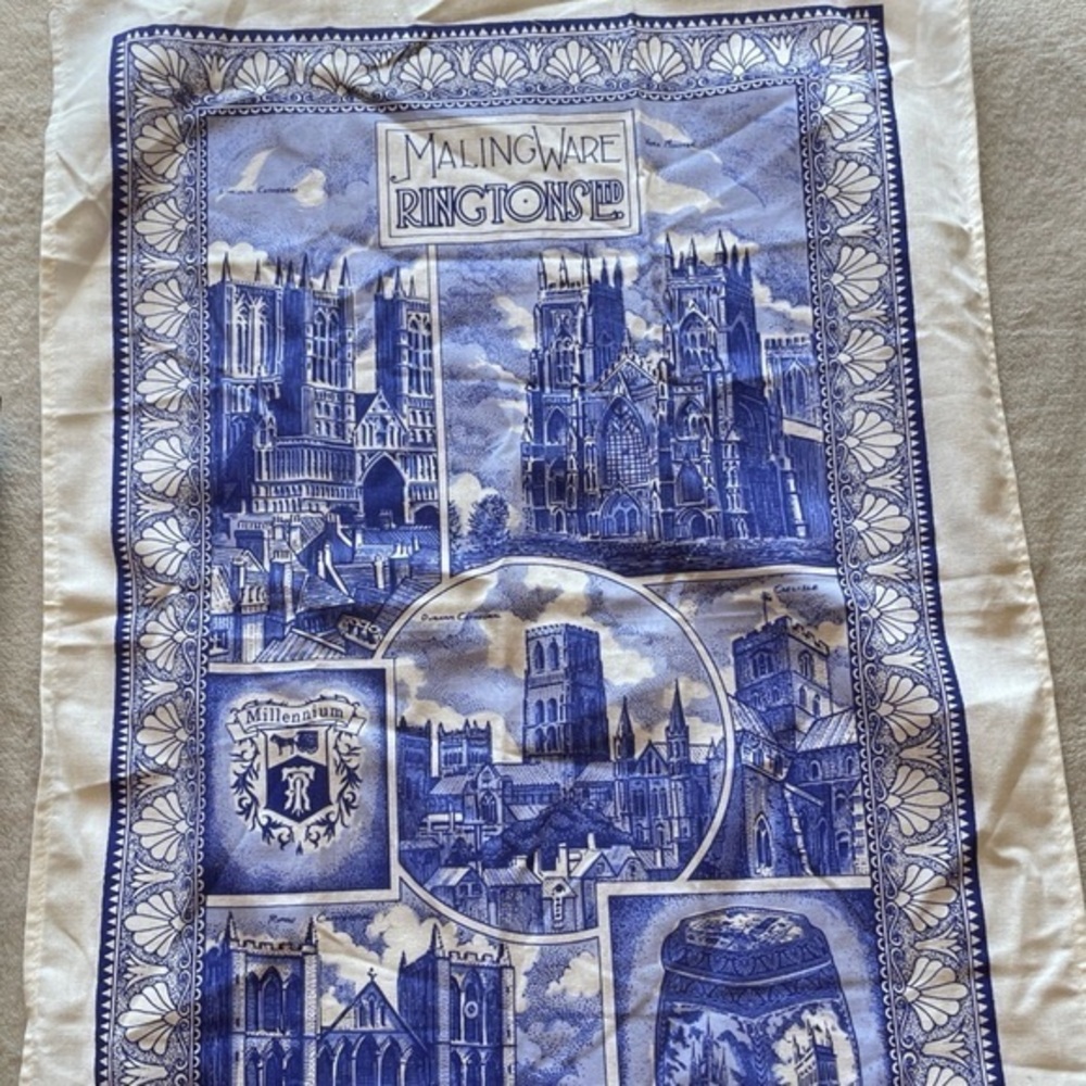 Blue and White Decorative Tapestry